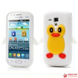 Силиконовый чехол Пингвин для Samsung S7562 Galaxy S Duos (белый)